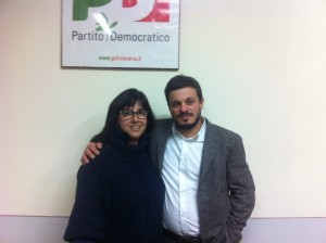 Alice Raspanti assieme al segretario dell’UC Alberto Millacci