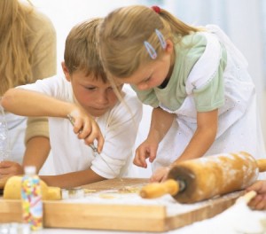 bambini in cucina