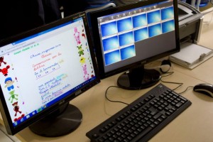 computer nell'aula di informatica