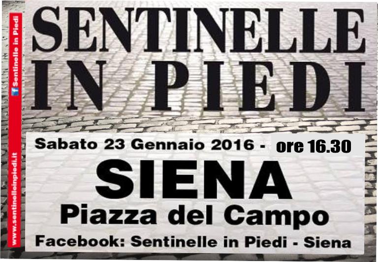 Sentinelle in Piedi: appuntamento a Siena