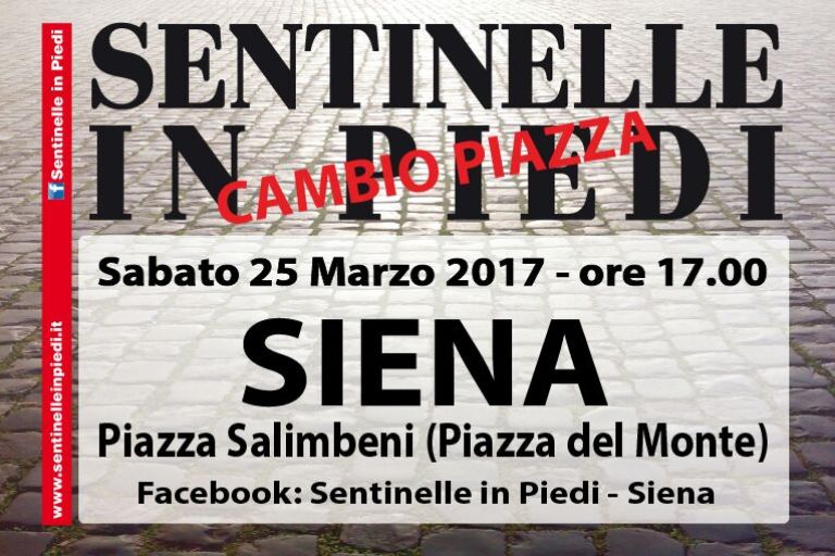 Sentinelle in Piedi in Piazza Salimbeni contro l’eutanasia