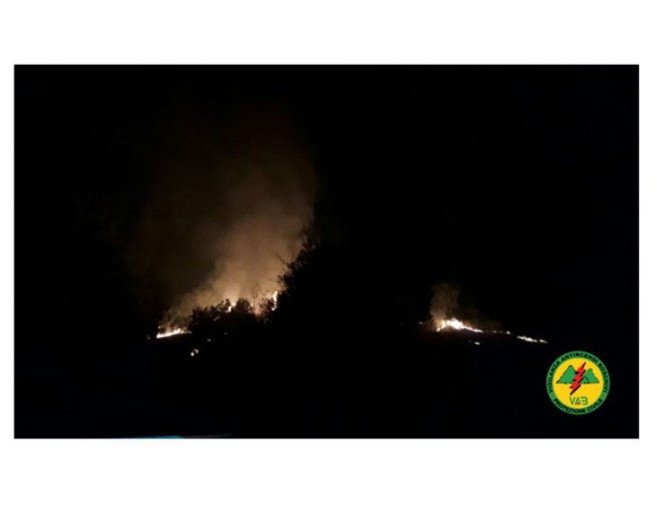 Incendio a Monteguidi nella notte