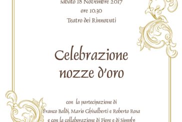 Si festeggiano le Nozze d’Oro al Teatro dei Rinnovati