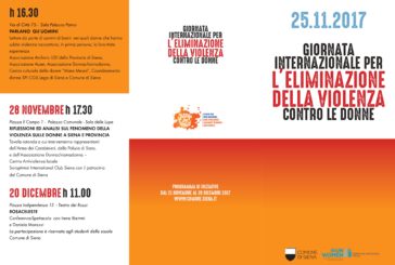 Al via gli eventi per la Giornata Internazionale contro la violenza sulle donne