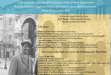 Il 27 novembre Roma e Siena ricordano Piero Calamandrei