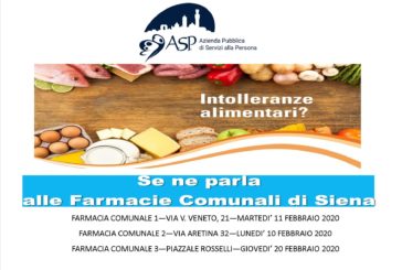 Intolleranze alimentari? Le farmacie comunali ne parlano in tre incontri