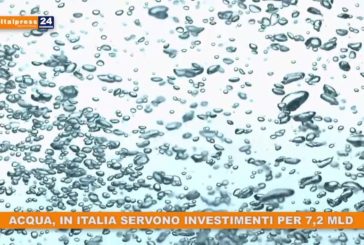 Acqua, in Italia servono investimenti per 7,2 mld