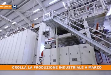 Crolla la produzione industriale a marzo