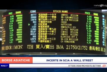 ASIA DEBOLE IN SCIA A WALL STREET IN ATTESA DEI PAYROLL USA