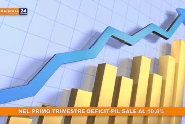 Nel primo semestre deficit-pil sale al 10,8%