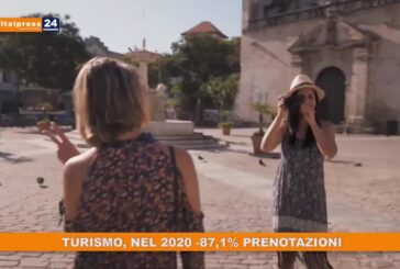 Turismo, nel 2020 -87,1% prenotazioni