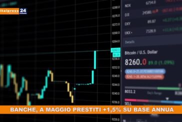 Banche, a maggio prestiti +1,5% su base annua