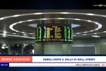 ASIA DEBOLE DOPO IL RALLY DI WALL STREET