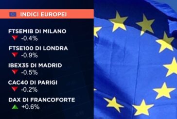 PREVALENZA DI SEGNI ROSSI IN EUROPA, MILANO CHIUDE A -0,4%