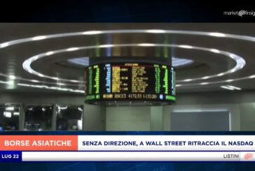 ASIA SENZA DIREZIONE, A WALL STREET RITRACCIA IL NASDAQ