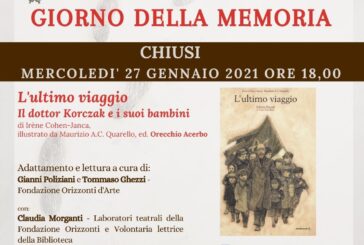 Chiusi: lettura in streaming per il Giorno della Memoria