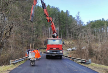 Amiata: nuovo guardrail per il ponte del Castellare