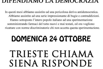 Trieste chiama – Siena risponde: i no green pass tornano in piazza