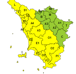 Codice giallo per rischio idrogeologico esteso a domenica