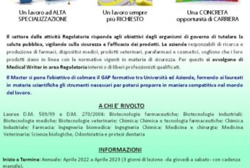 Aperte le iscrizioni a: “Medical Writer in Area Regolatoria”