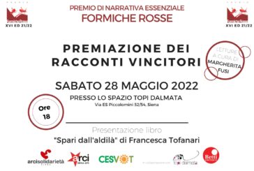 Formiche Rosse: la premiazione della 16° edizione del Premio di narrativa essenziale