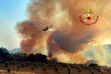 Anche i Vigili del fuoco di Siena impegnati nell’incendio di Cinigiano