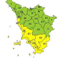 Temporali forti: codice giallo fino alle ore 10 di sabato 13 agosto