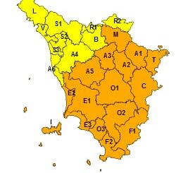 Allerta arancione per temporali e rischio idrogeologico-idraulico fino a venerdì mattina