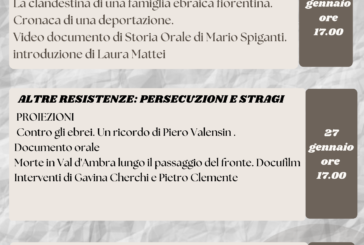 Tre appuntamenti per celebrare il Giorno della Memoria