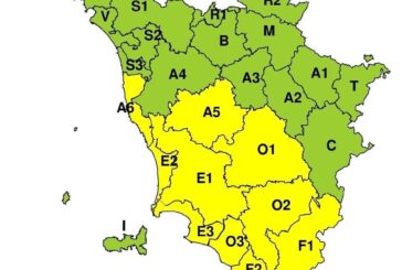 Maltempo: prolungato il codice giallo fino alle 22