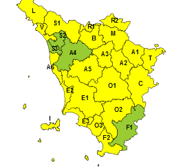 Codice giallo per pioggia e vento martedì 16 maggio