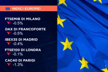 BORSE EUROPEE CHIUDONO SOTTOTONO, PIAZZA AFFARI -0,5%