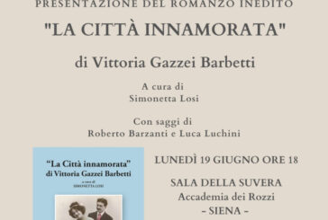 La Città innamorata: il volume si presenta  nella Sala della Suvera