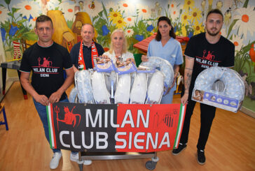 Il Milan Club Siena dona cuscini per l’allattamento alla Terapia intensiva neonatale