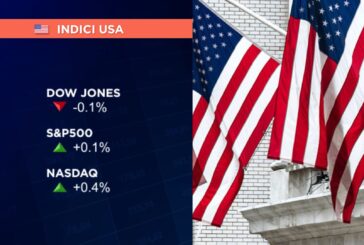 AVVIO MISTO NEGLI USA, NASDAQ +0,4% E DOW JONES -0,1%