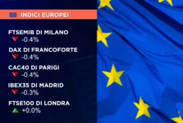 CHIUSURA PERLOPIÙ NEGATIVA PER LE BORSE EUROPEE, MILANO -0,4%