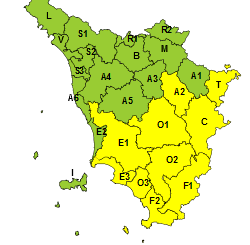 Piogge e temporali: codice giallo fino alle 8 di sabato 23 settembre 