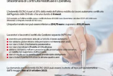 Indennità ISCRO 2023 per i liberi professionisti della Gestione Separata Inps