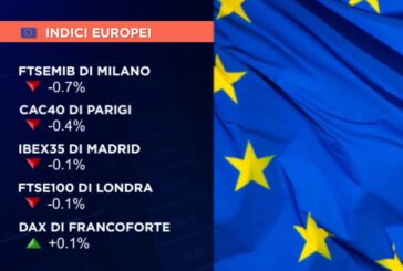 CHIUSURA SOTTOTONO PER LE BORSE EUROPEE, MILANO -0,7%