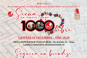 Betti celebra il millesimo volume con l’evento “Siena: un amore lungo”