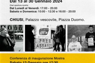 A Chiusi la mostra Hurry up del gruppo Free Assange Italia