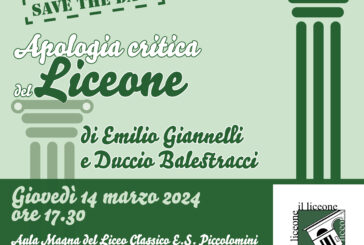 “Apologia critica del Liceone” con Duccio Balestracci ed Emilio Giannelli