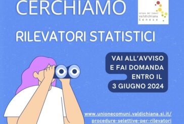 L’Unione dei Comuni della Valdichiana Senese seleziona rilevatori