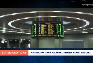 BORSE ASIATICHE CHIUDONO TONICHE IN SCIA A WALL STREET