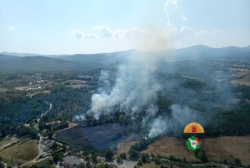 Incendio boschivo a San Galgano nel Comune di Chiusdino