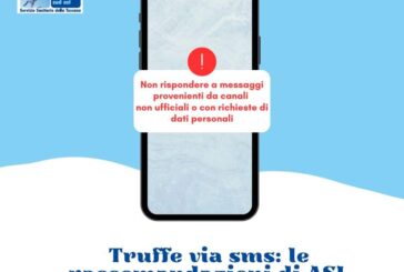 Truffe via sms: la Asl TSE invita a non rispondere a false comunicazioni