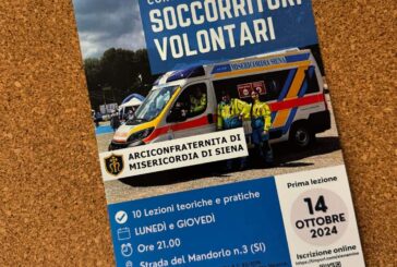 Misericordia: dal 14 ottobre il nuovo corso per soccorritore volontario