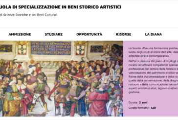 Scuola di specializzazione in Beni storico artistici: bando aperto fino al 30 settembre