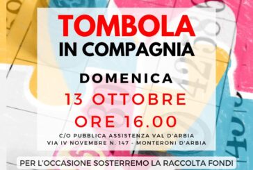 Tombola alla PA Val d’Arbia per sostenere l’Oncologia medica delle Scotte