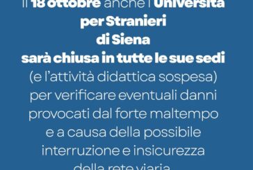 Maltempo: chiuse tutte le sedi Unistrasi